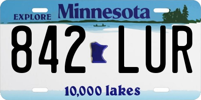 MN license plate 842LUR