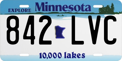 MN license plate 842LVC