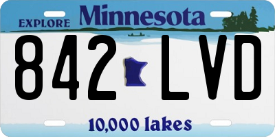 MN license plate 842LVD