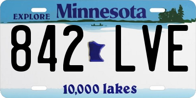MN license plate 842LVE