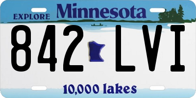 MN license plate 842LVI