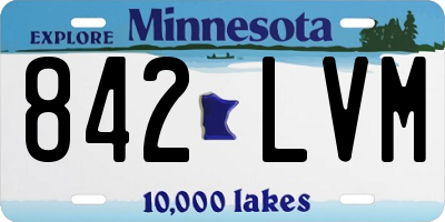 MN license plate 842LVM