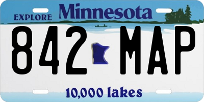 MN license plate 842MAP