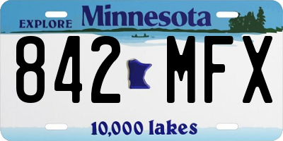 MN license plate 842MFX