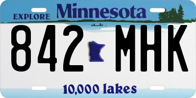 MN license plate 842MHK