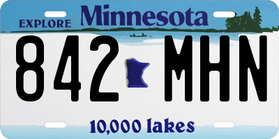 MN license plate 842MHN