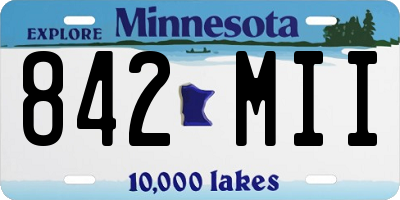 MN license plate 842MII