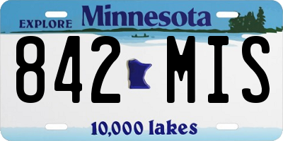MN license plate 842MIS