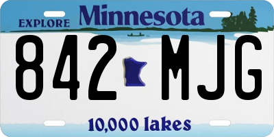 MN license plate 842MJG