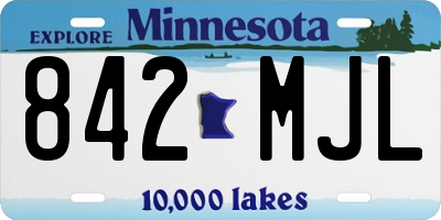 MN license plate 842MJL
