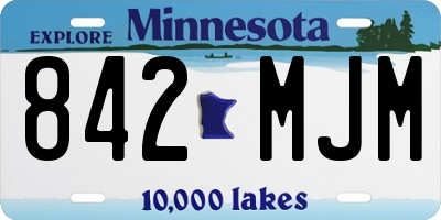 MN license plate 842MJM