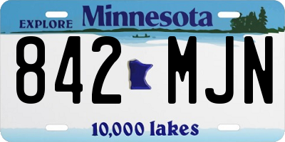 MN license plate 842MJN