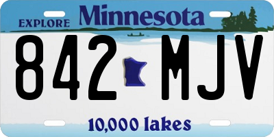 MN license plate 842MJV