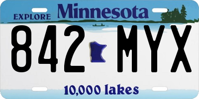 MN license plate 842MYX
