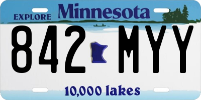 MN license plate 842MYY