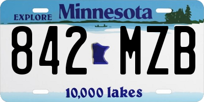 MN license plate 842MZB