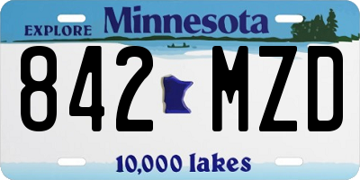 MN license plate 842MZD
