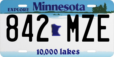 MN license plate 842MZE