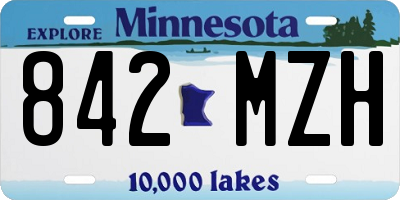 MN license plate 842MZH