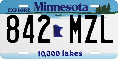 MN license plate 842MZL