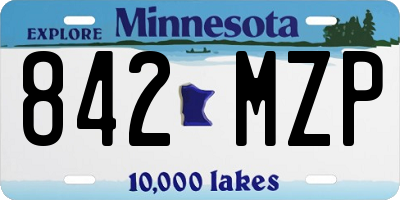 MN license plate 842MZP