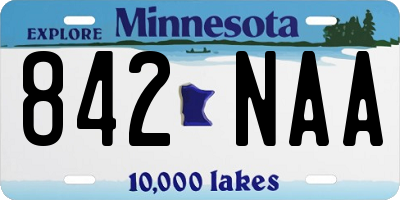 MN license plate 842NAA