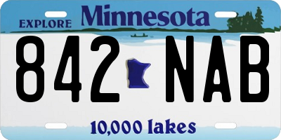 MN license plate 842NAB