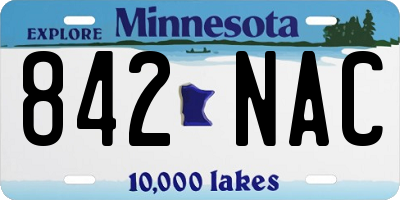 MN license plate 842NAC