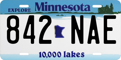 MN license plate 842NAE