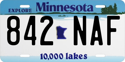 MN license plate 842NAF