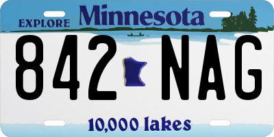 MN license plate 842NAG