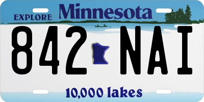 MN license plate 842NAI