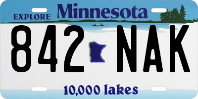 MN license plate 842NAK