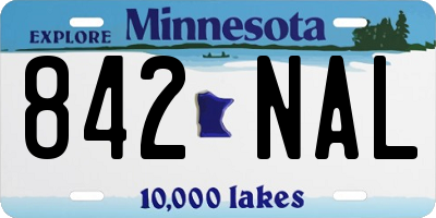 MN license plate 842NAL