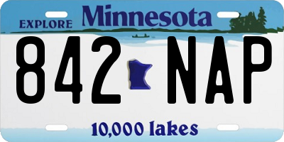 MN license plate 842NAP
