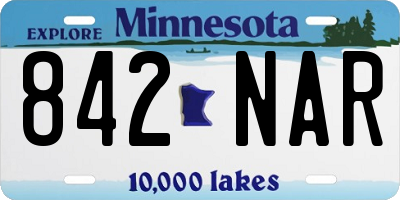 MN license plate 842NAR