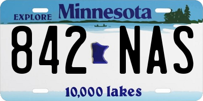 MN license plate 842NAS
