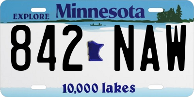 MN license plate 842NAW