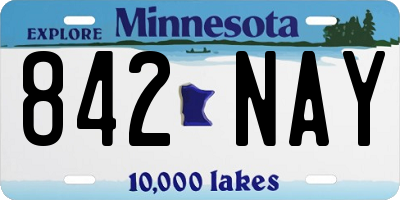MN license plate 842NAY