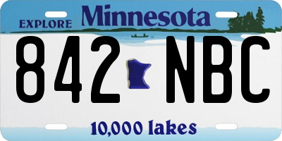 MN license plate 842NBC