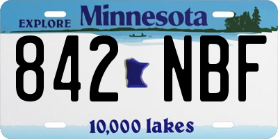 MN license plate 842NBF