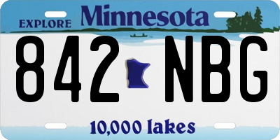 MN license plate 842NBG