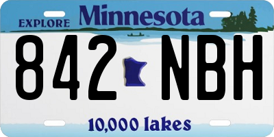MN license plate 842NBH