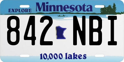 MN license plate 842NBI