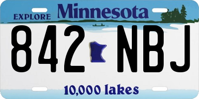 MN license plate 842NBJ