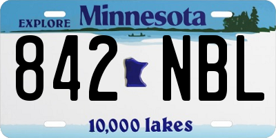 MN license plate 842NBL