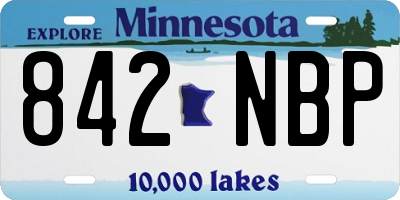 MN license plate 842NBP