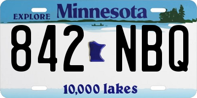 MN license plate 842NBQ