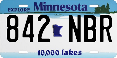 MN license plate 842NBR