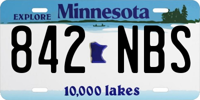 MN license plate 842NBS